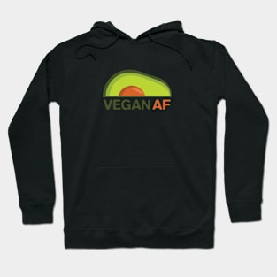 Vegan AF / Funny Vegan / Avocado Vegan / Retro Vegan / Vintage Vegan Hoodie